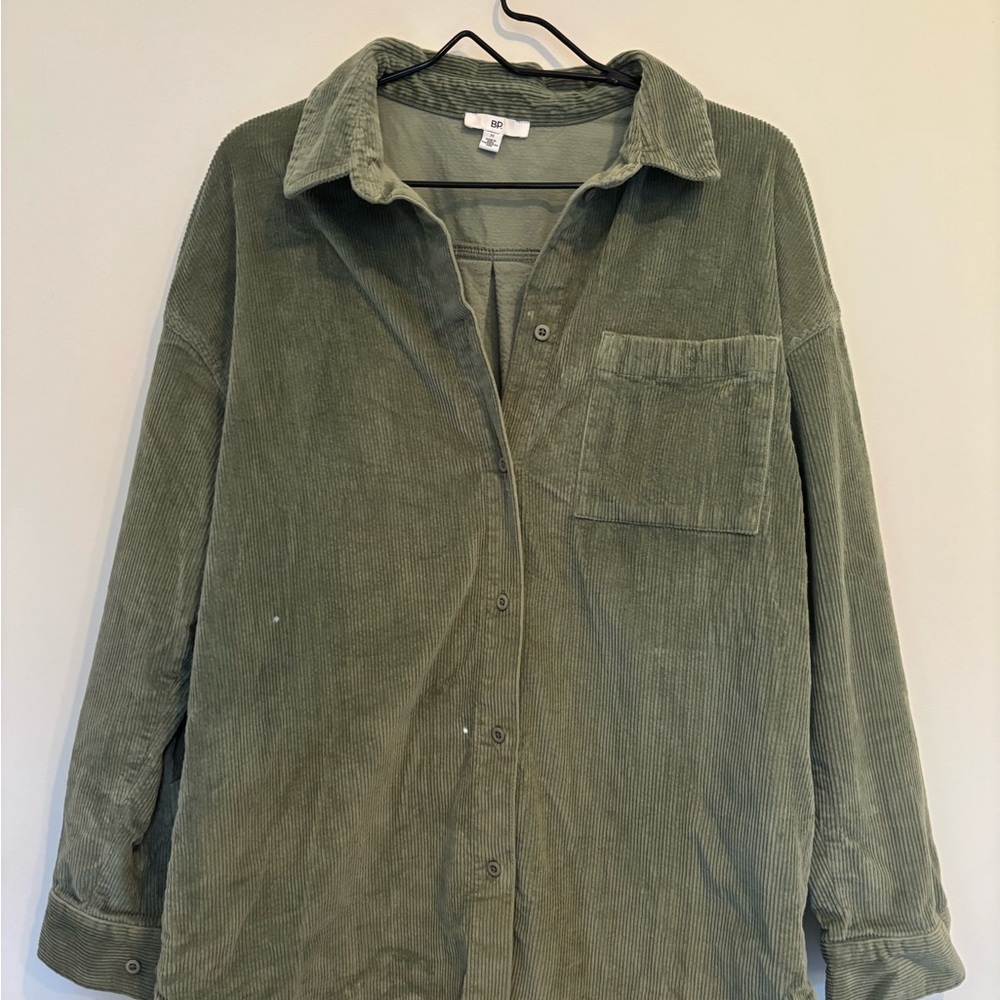 BP Sage Green Casual Corduroy Shirt